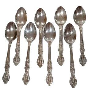 Vintage Stainless Steel Teaspoons Backmark 'E.P. St. Steel G13 Japan' Set of 8